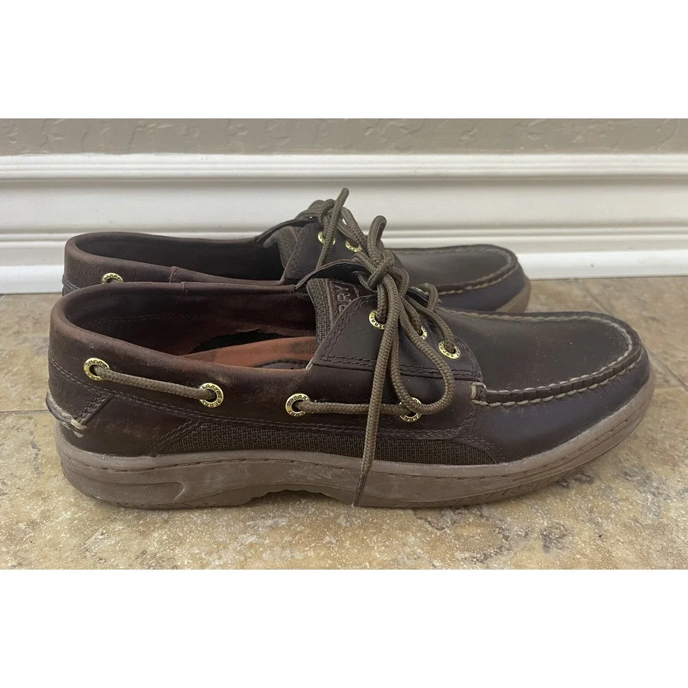 Sperry STS14240 Gamefish Linen Men's Boat Shoes US 9